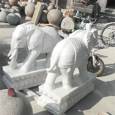 漢白玉門(mén)口大象雕塑動(dòng)物石雕有什么寓意？