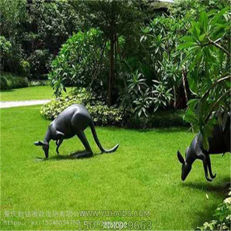 仿真袋鼠擺件樹(shù)脂工藝品戶(hù)外公園林景區(qū)草坪景觀(guān)裝飾雕塑