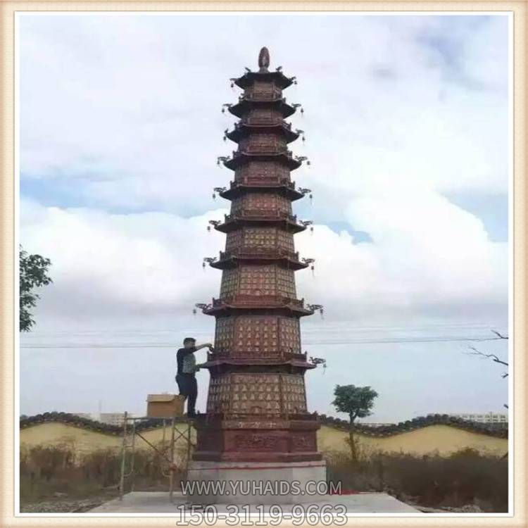 戶(hù)外景區(qū)大型銅雕佛塔雕塑