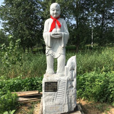 24孝故事人物，懷橘遺親石雕