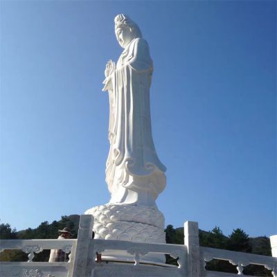 景區(qū)景點(diǎn)大型大理石石雕觀(guān)世音擺件