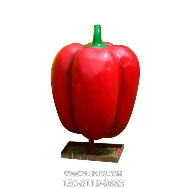紅辣椒，玻璃鋼仿真蔬菜雕塑