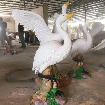 戶(hù)外仿真動(dòng)物鵝雕塑 濕地公園景觀大鵝雕塑