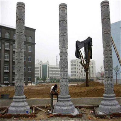 廣場大型浮雕；盤龍石柱雕塑擺件