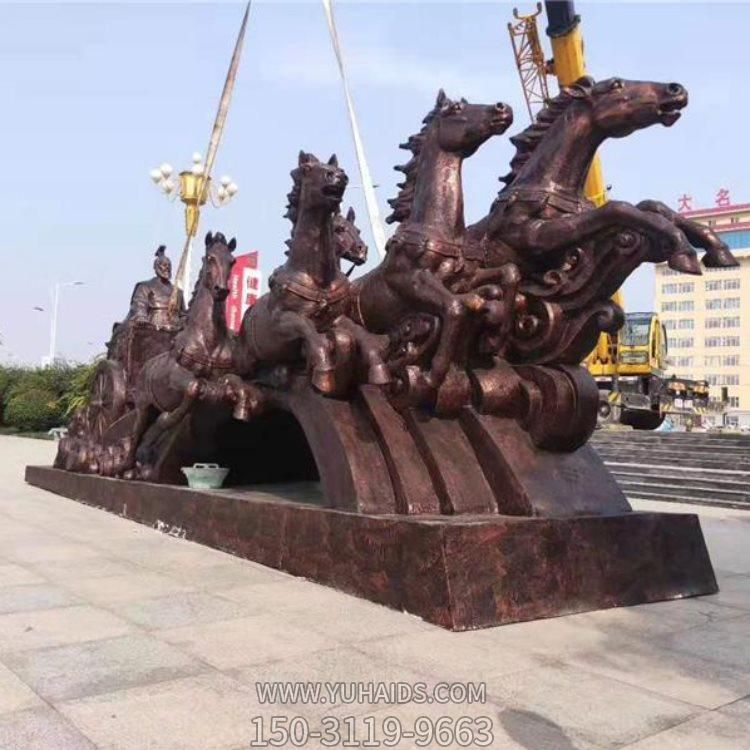 大型馬車雕塑，廣場(chǎng)馬拉車景觀雕塑