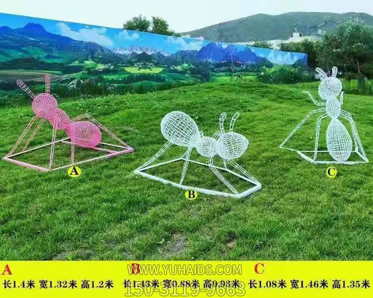 金屬鐵藝不銹鋼鏤空創(chuàng)意螞蟻景觀(guān)擺件雕塑