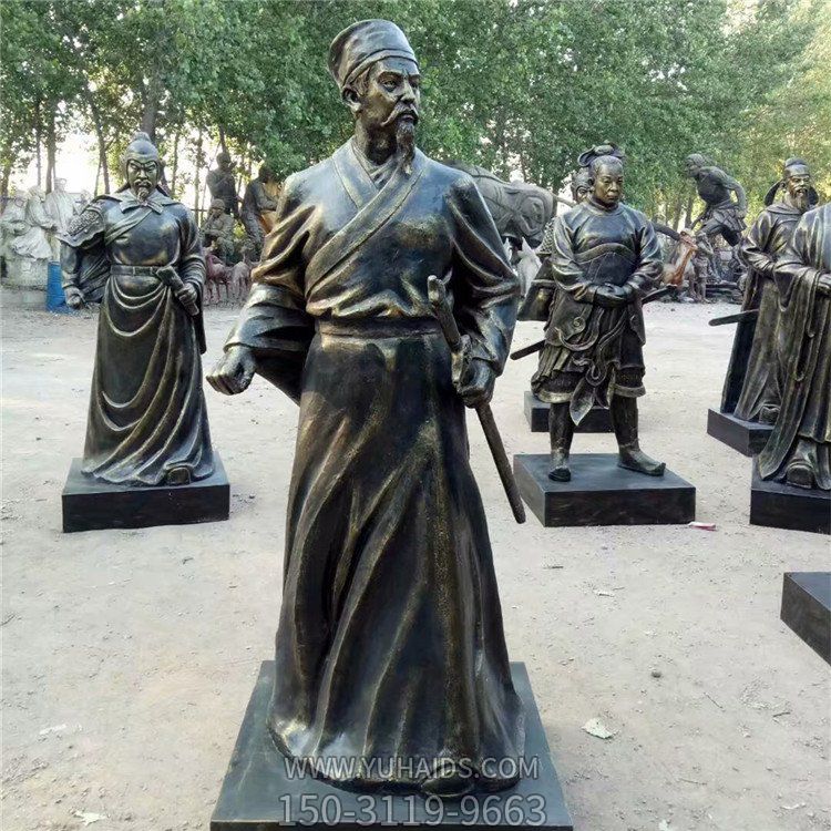 玻璃鋼人物雕塑，古時候的將軍塑像