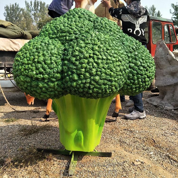 玻璃鋼仿真蔬菜，仿真西藍(lán)花雕塑