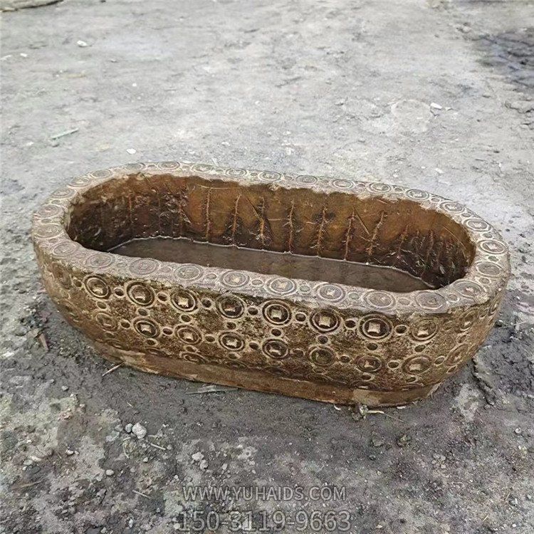 老石槽，石雕水槽雕塑