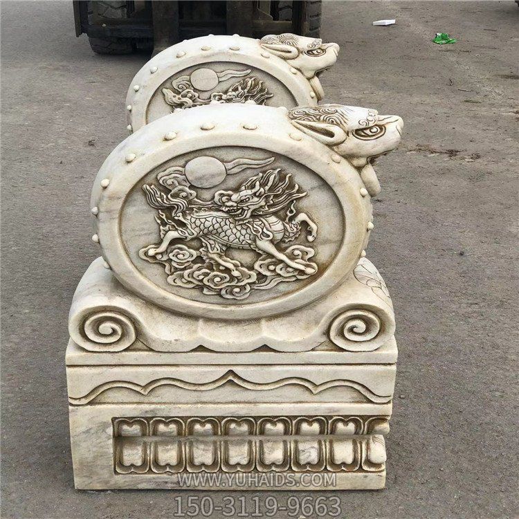 仿古做舊創(chuàng)意浮雕麒麟庭院門(mén)口門(mén)墩雕塑