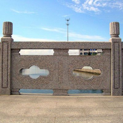 花崗巖石雕欄桿欄板，路政橋梁石雕護(hù)欄