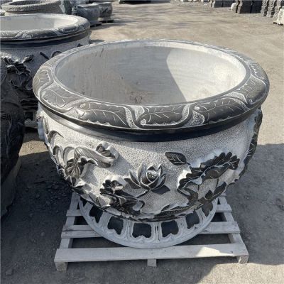 石雕水缸，水盆，荷花盆