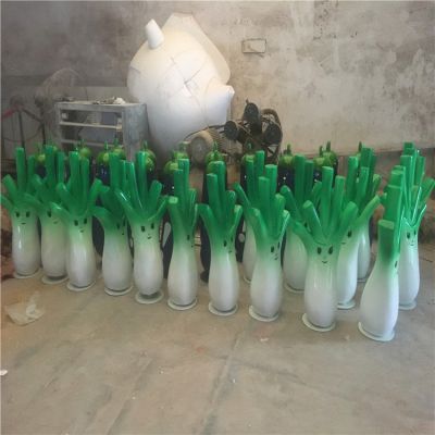 蔥，玻璃鋼卡通蔥雕塑擺件