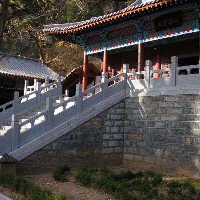 石雕欄桿，寺廟臺(tái)階欄桿扶手