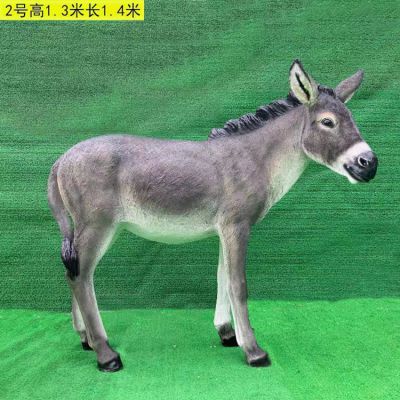 毛驢，玻璃鋼仿真動(dòng)物雕塑