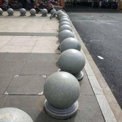 大理石花崗巖路障石球擺件小區(qū)學(xué)校門(mén)口石球