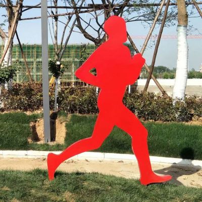 紅色 剪影 跑步 男 不銹鋼、鍍鋅板或玻璃鋼材質(zhì)