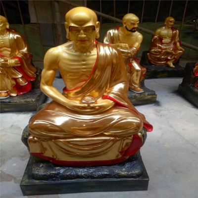 戶(hù)外景區(qū)寺廟景觀供奉神佛菩薩十八羅漢雕塑