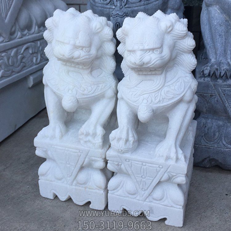 獅子雕塑，戶外園林庭院門(mén)口擺放鎮(zhèn)宅獅子