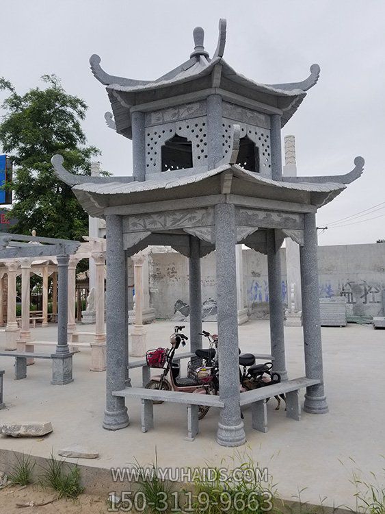 大理石石雕戶(hù)外園林景觀涼亭雕塑