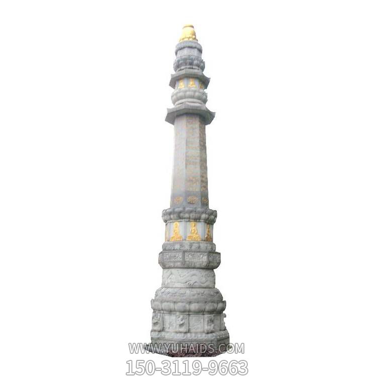 石雕經(jīng)幢，寺廟經(jīng)幢石刻雕塑