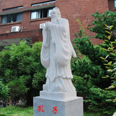 校園孔子像，漢白玉大理石石刻孔子
