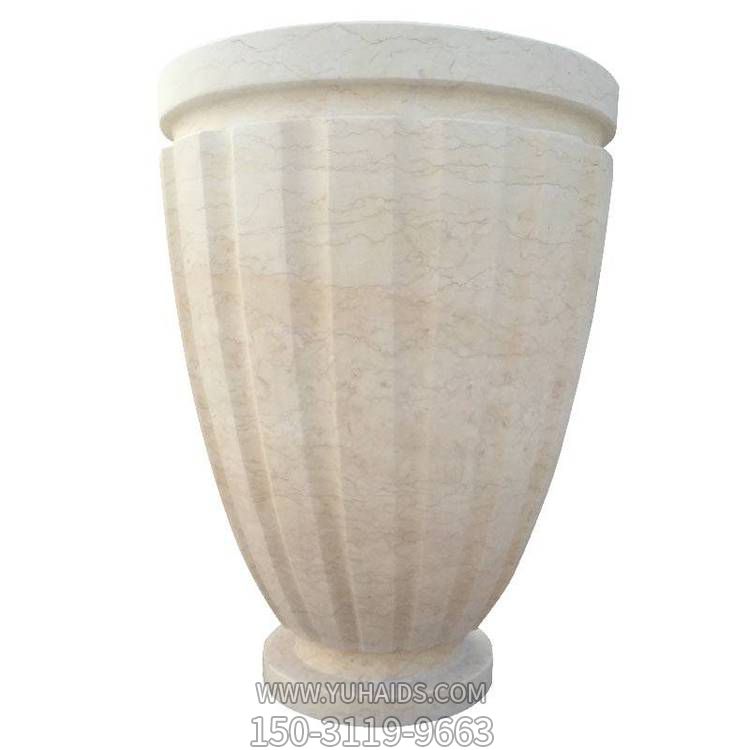 大理石簡(jiǎn)約花盆小區(qū)戶(hù)外花缽擺件雕塑