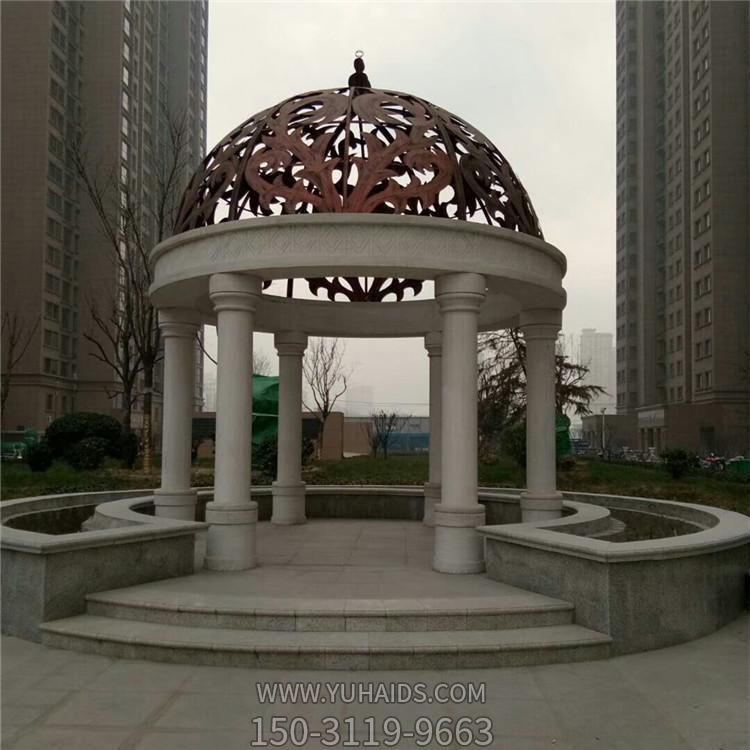 歐式石雕涼亭戶(hù)外公園景觀擺件雕塑