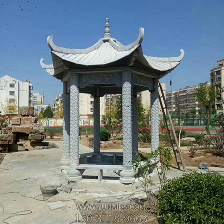 大理石石雕園林景觀石雕戶(hù)外共涼亭雕塑