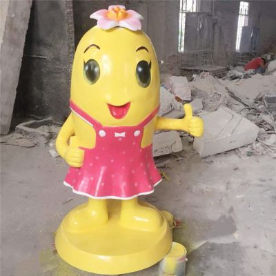 卡通游樂(lè)場(chǎng)幼兒園玻璃鋼彩繪可愛公仔雕塑