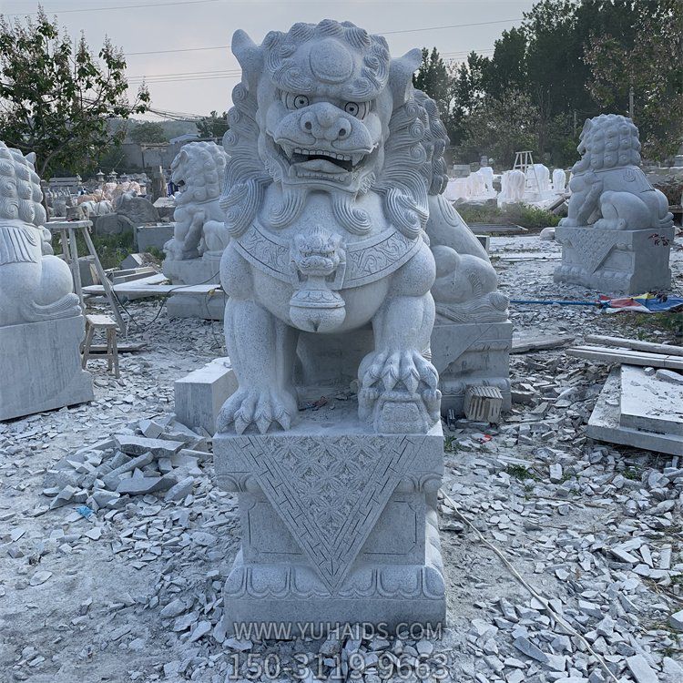 北方石獅子，傳統(tǒng)獅子大理石石雕雕塑