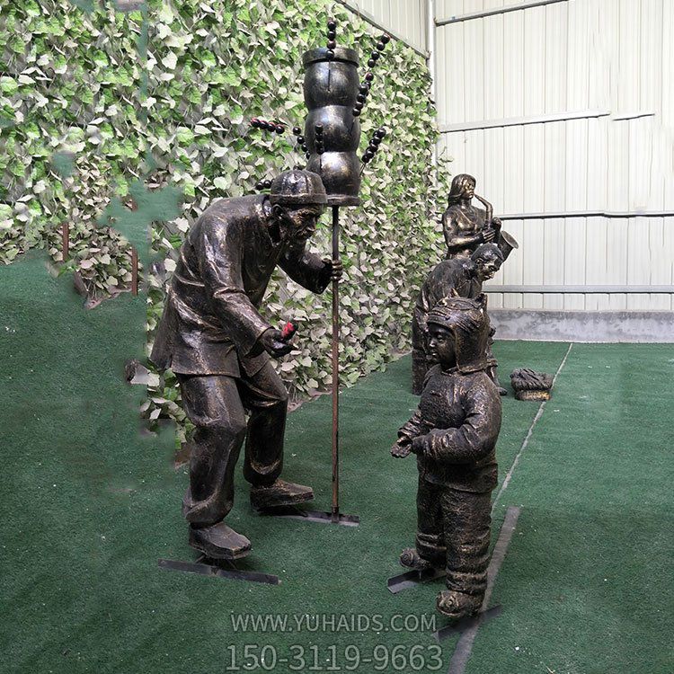 糖葫蘆，民俗生活情景雕塑