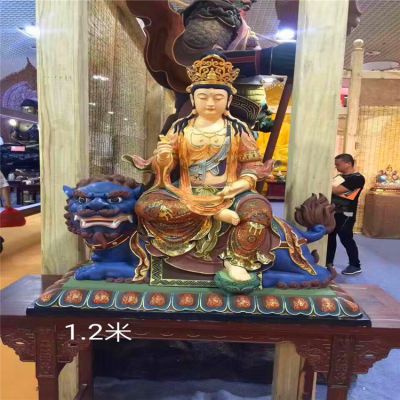 廟宇景區(qū)大型佛像神話(huà)人物景觀(guān)佛像文殊普賢雕塑