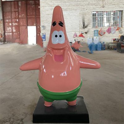 商場(chǎng)游樂場(chǎng)玻璃鋼卡通動(dòng)畫片人物派大星雕塑