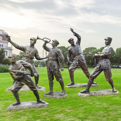 景區(qū)戶(hù)外英雄戰(zhàn)士八路軍銅雕人物雕塑