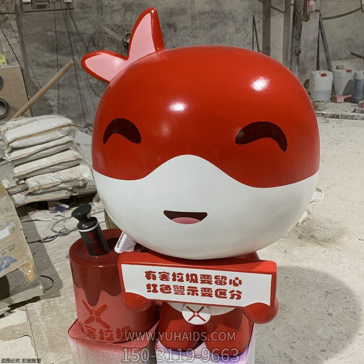 玻璃鋼卡通戶外公園標(biāo)識標(biāo)牌卡通動(dòng)物雕塑