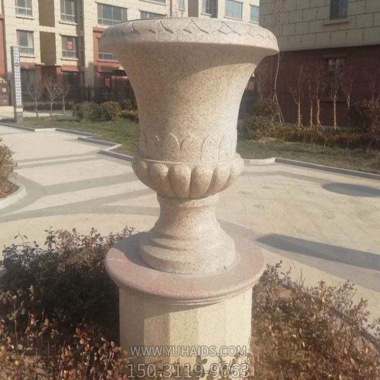 砂石大理石石雕園林戶(hù)外花盆景觀擺件雕塑