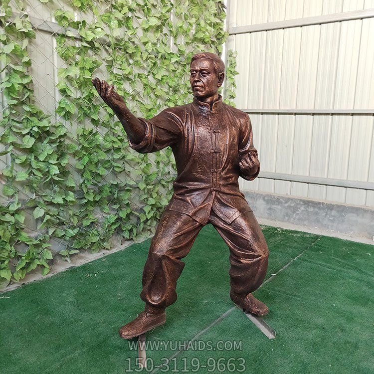 打拳，功夫人物鑄銅雕塑