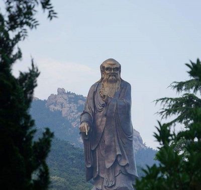 戶外大型鑄銅老子雕像，仿古做舊古代名人擺件