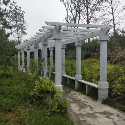 大理石花架，公園過道花架子