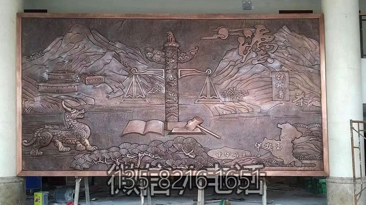 華安政務大廳地方主題浮雕，紫銅鍛造壁畫