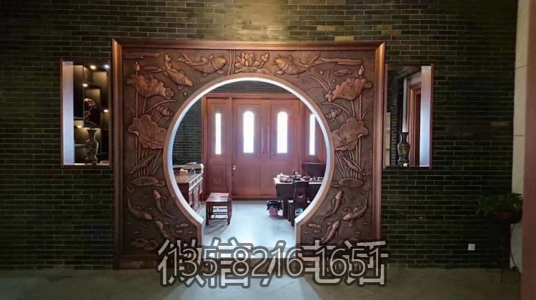蓮蓮有魚(yú)銅浮雕，室內(nèi)裝飾拱門(mén)浮雕畫(huà)