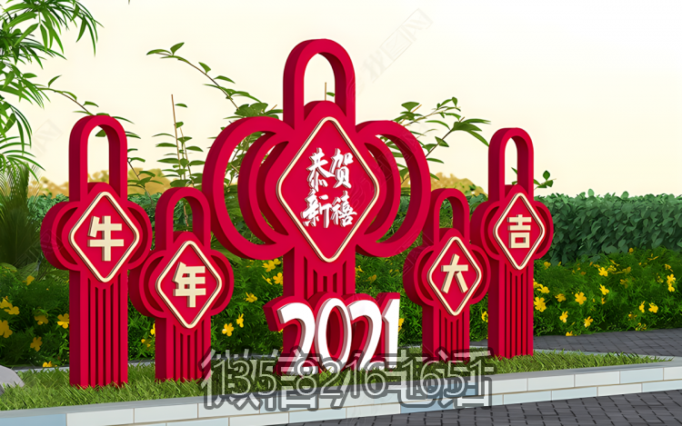 春節(jié)節(jié)日慶典裝飾中國(guó)結(jié)雕塑