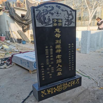 簡(jiǎn)約刻字大理石墓碑石雕