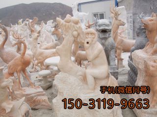 猴子、羊、鹿、仙鶴多種草坪動物雕塑